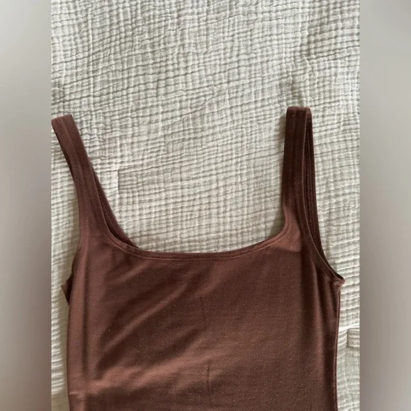 Reformation Brown Square Neck Bodycon Dress XS - Picture 4 of 10